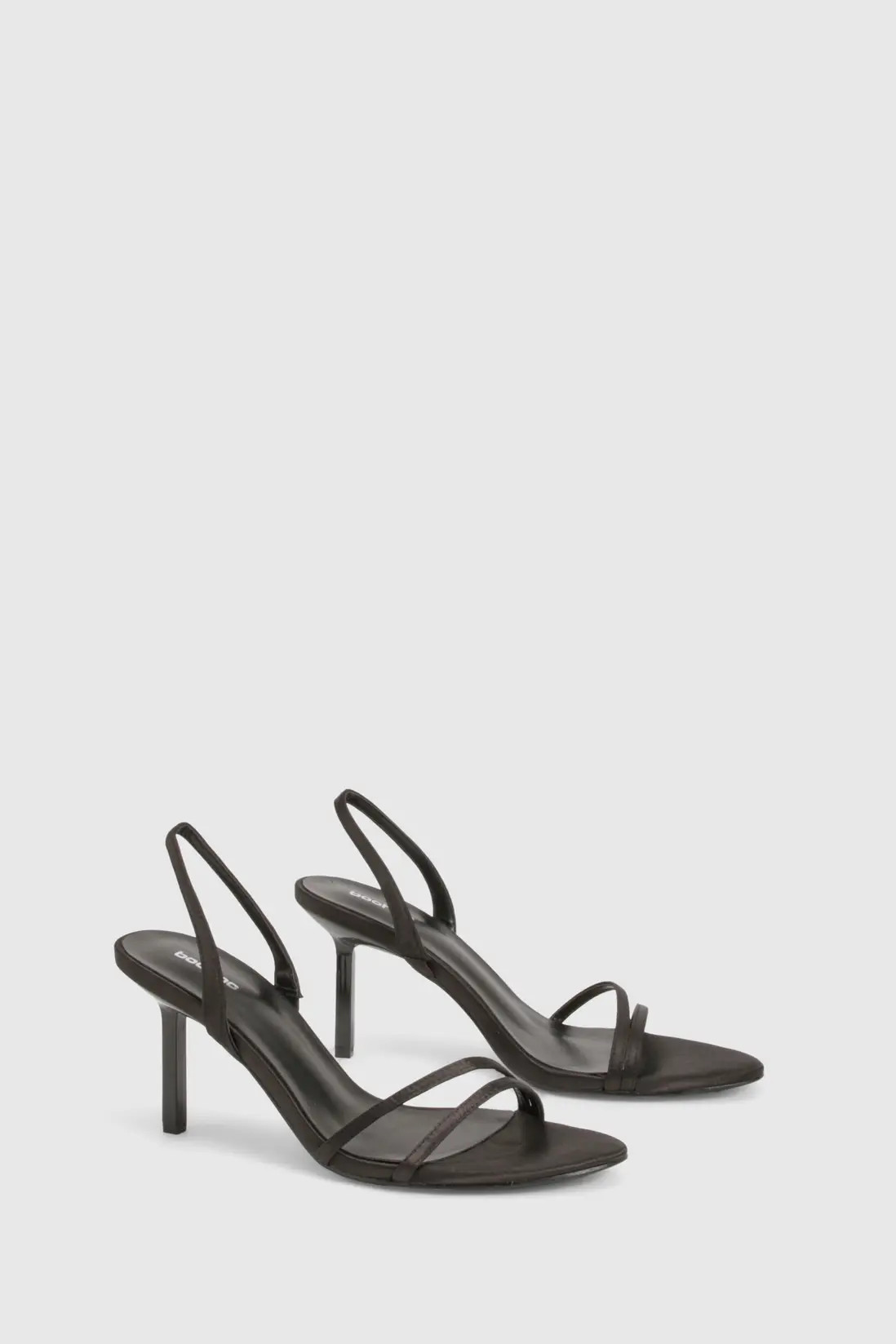 Satin Slingback 2 Part Heels | Boohoo.com (UK & IE)