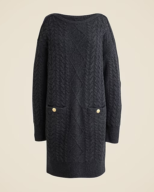 Relaxed cable-knit sweater dress | J. Crew US