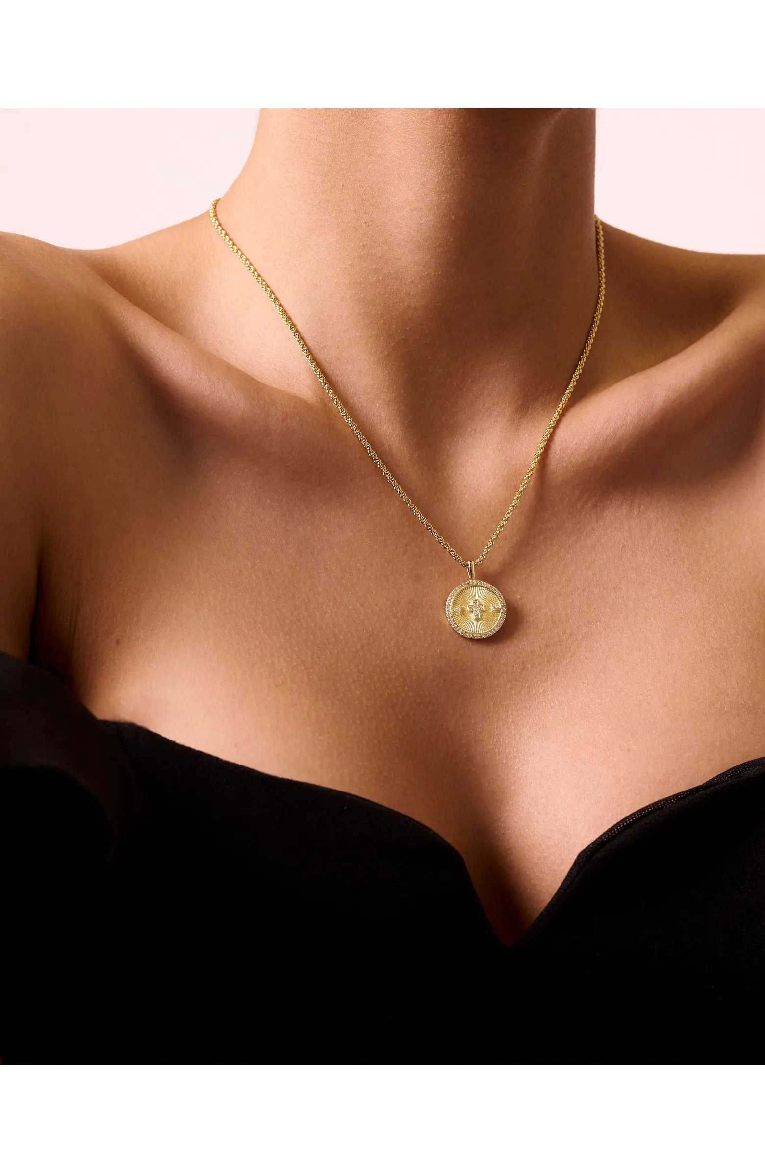 Guardian Cross Coin Necklace | Nordstrom