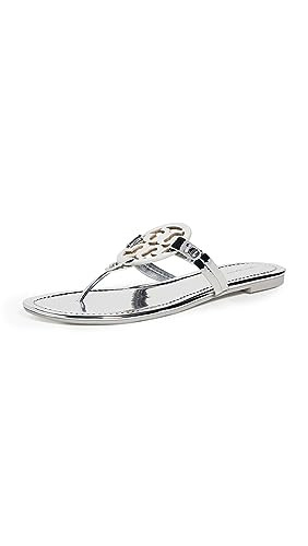 Tory Burch Women's Miller Sandals, Argento, Silver, Metallic, 9.5 Medium US | Amazon (US)