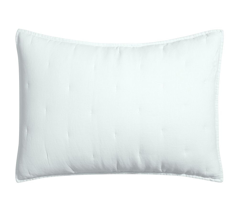 Belgian Flax Linen Tufted Quilted Sham | Pottery Barn (US)