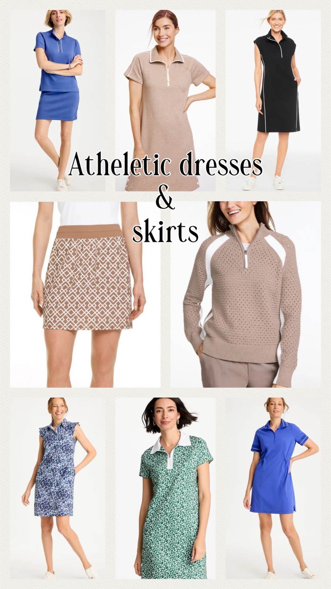 You asked for some options since the Talbots dress sold out. Not the short skorts and super tight athletic dresses. These can be worn for golf, pickleball, errands and active days with grandkids. 

Chicos I wear a 1,0
Talbots a medium 

#LTKSaleAlert #LTKOver40 #LTKActive