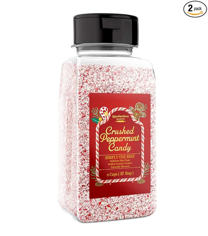 Unpretentious Crushed Peppermint Candy Pieces, 2 Cups, Cookies, Brownies & Other Treats | Amazon (US)