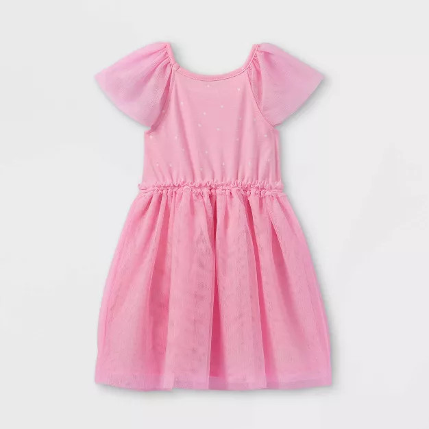 Toddler Girls' Sequin Bunny Short Sleeve Tutu Dress - Cat & Jack™ Medium Pink | Target