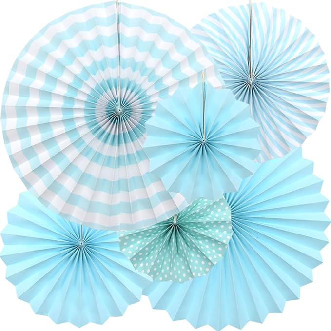 Amazon.com: Hocansen 6PCS Paper Fan Garland Paper Fans Party Decorations 8/12/16in Hanging Papers... | Amazon (US)
