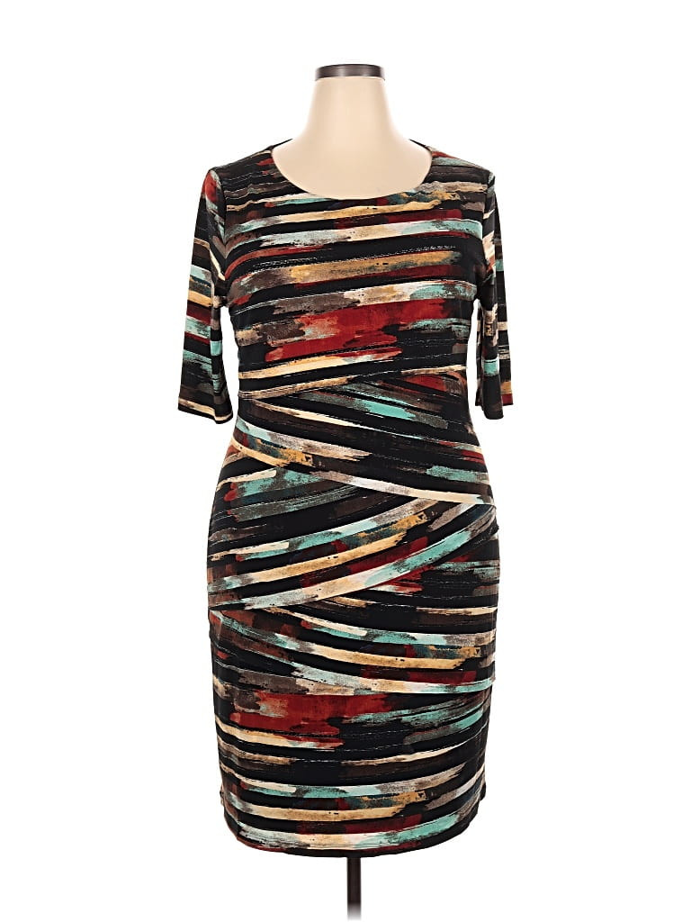 North Style Graphic Brown Casual Dress Size 18 - 57% off | ThredUp (US)