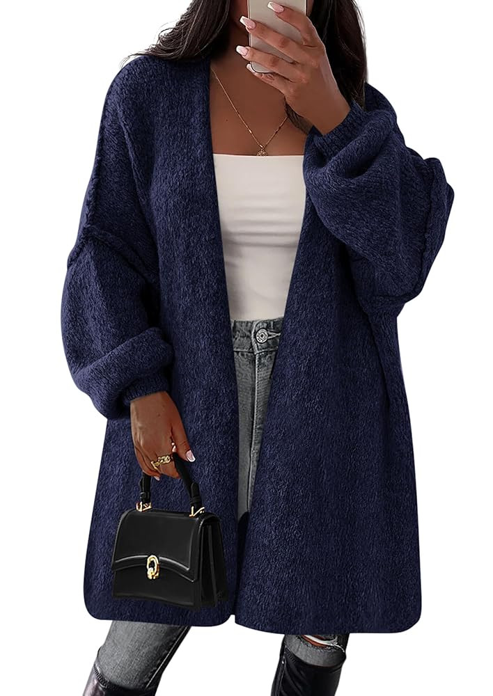 PRETTYGARDEN Long Cardigan Sweaters for Women Trendy Fall 2025 Oversized Knit Sweater Jacket Coat... | Amazon (US)
