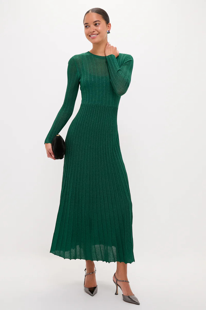 Green Shimmer Knit Cammie Maxi Dress | Tuckernuck (US)
