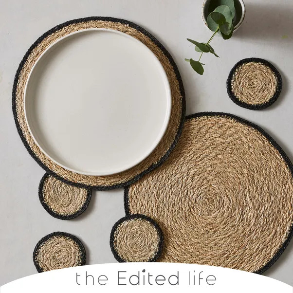 Set of 2 Black Grass Braid Placemats | Dunelm (migrated)