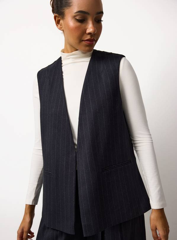Navy Pinstripe Waistcoat 16 | Tu Clothing