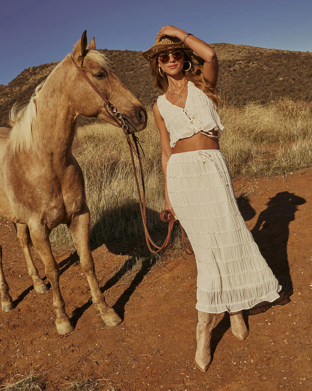 Celestial Haven Chiffon Maxi Skirt | VICI