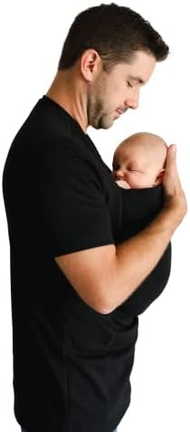 Amazon.com: Lalabu Dad Shirt | Baby Carrier | Baby Wrap | Babywearing | for Dads (Large, Pure Bla... | Amazon (US)