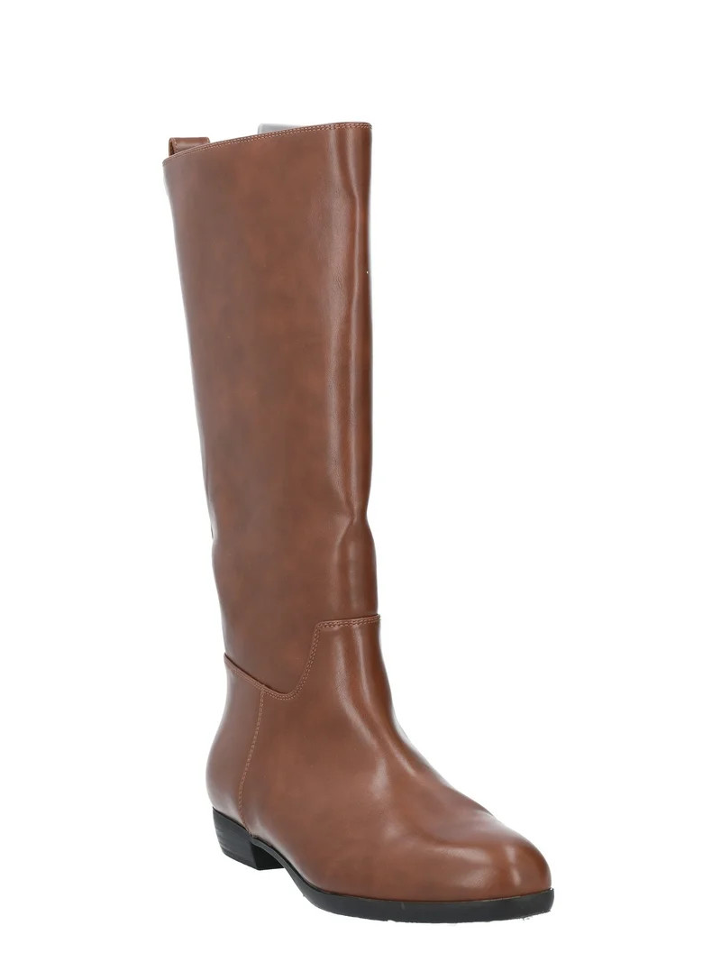 Free Assembly Women's Faux Leather Riding Boots, Sizes 6-11 | Walmart (US)