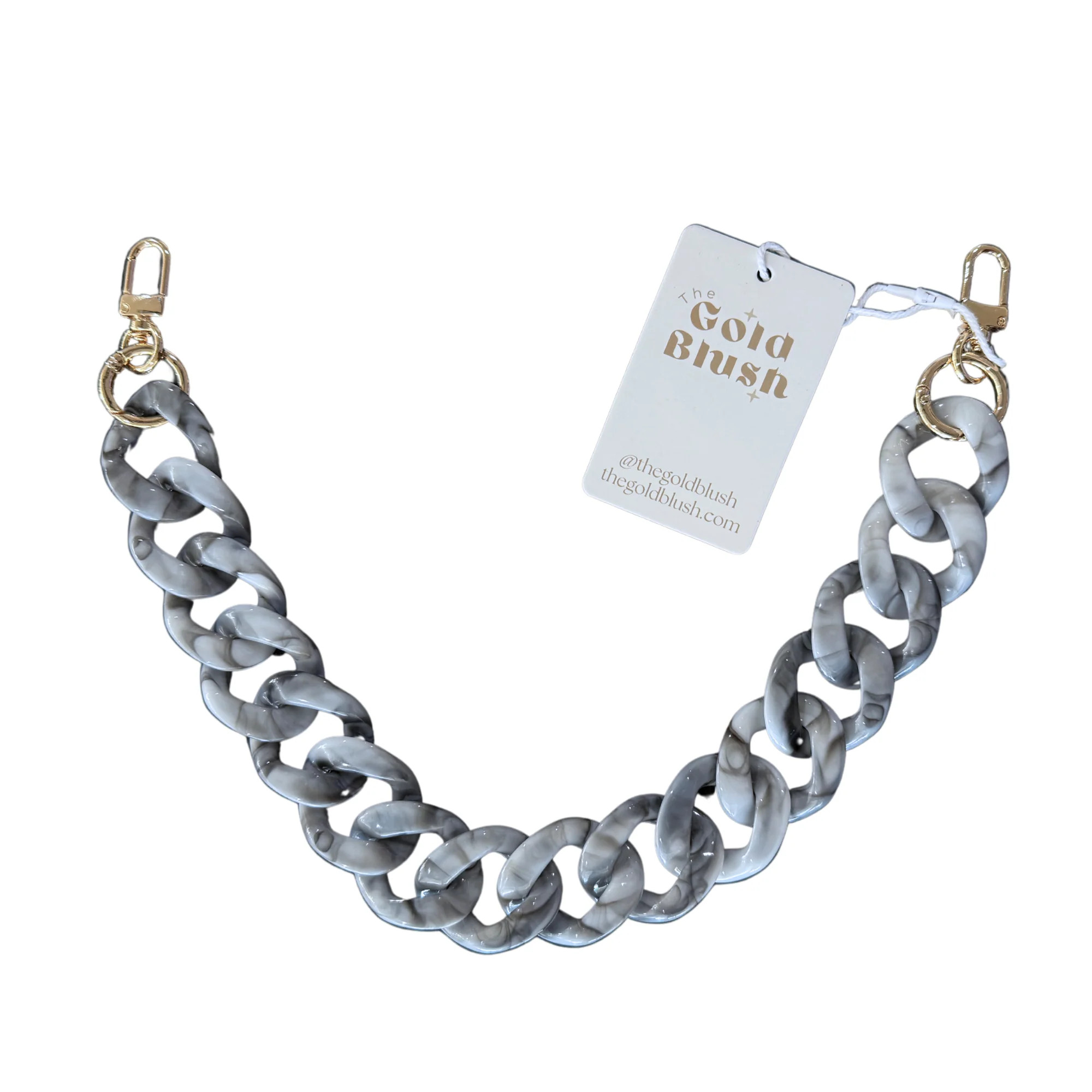 Acrylic Luxe Bag Chain | 18" Multi-Use Handle, Strap & Décor | The Gold Blush