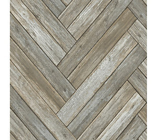 NextWall Chevron Wood Peel and Stick Wallpaper Roll | QVC