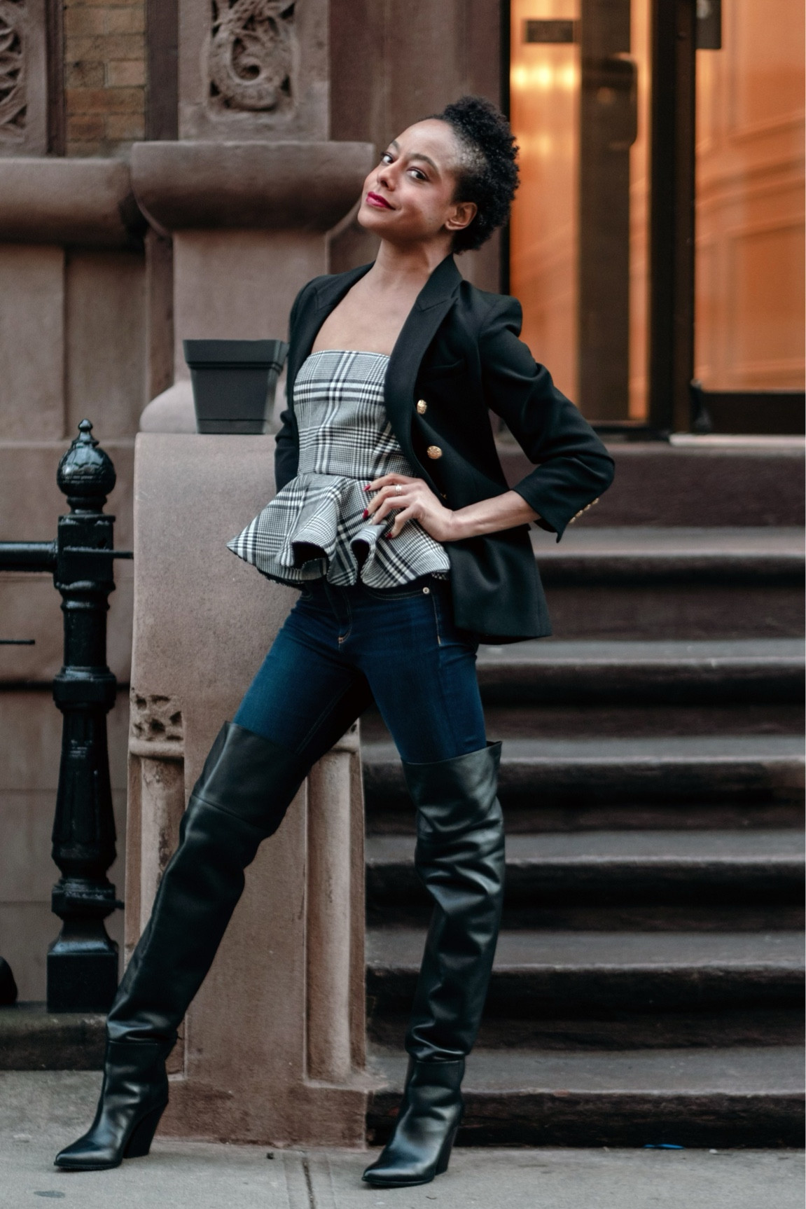 The Veronica Beard Miller Dickey Blazer is a need - not a want! 
Paired it with a peplum top and Jimmy Choo boots!

#LTKworkwear #LTKstyletip #LTKshoecrush