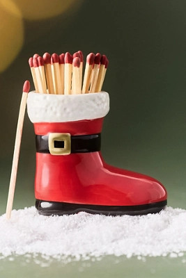 Paddywax Santa Boot Match Holder | Anthropologie (US)