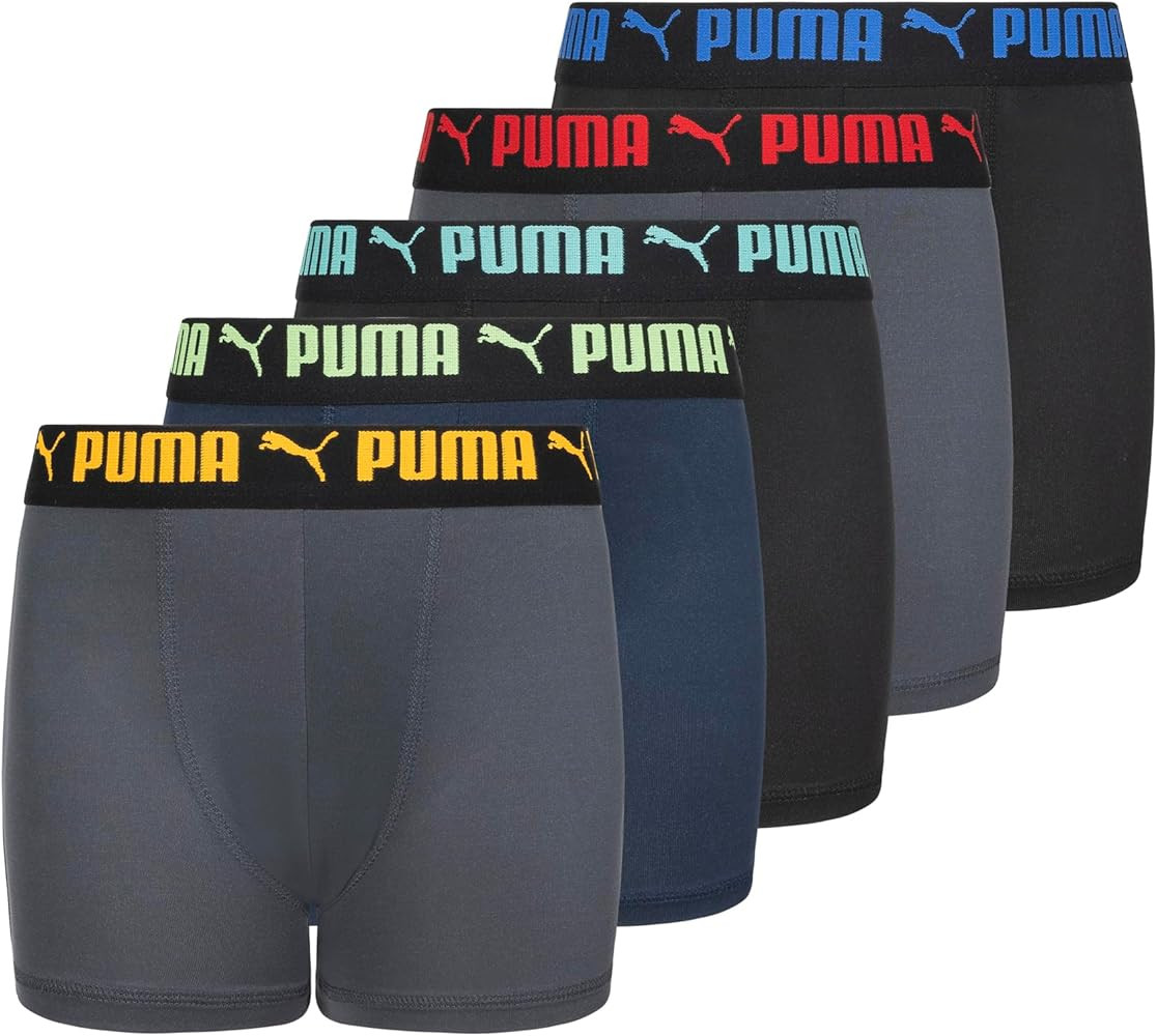 PUMA boys 5 Pack Performance Boxer Briefs | Amazon (US)