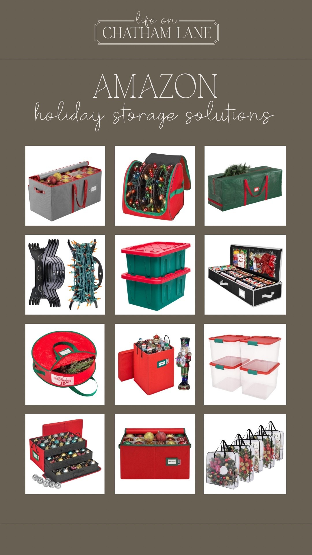 Holiday storage solutions from Amazon!  From ornament organizers, storage bins, wreath holders, tree storage bags, and more! 

#LTKHome #LTKHoliday #LTKSeasonal