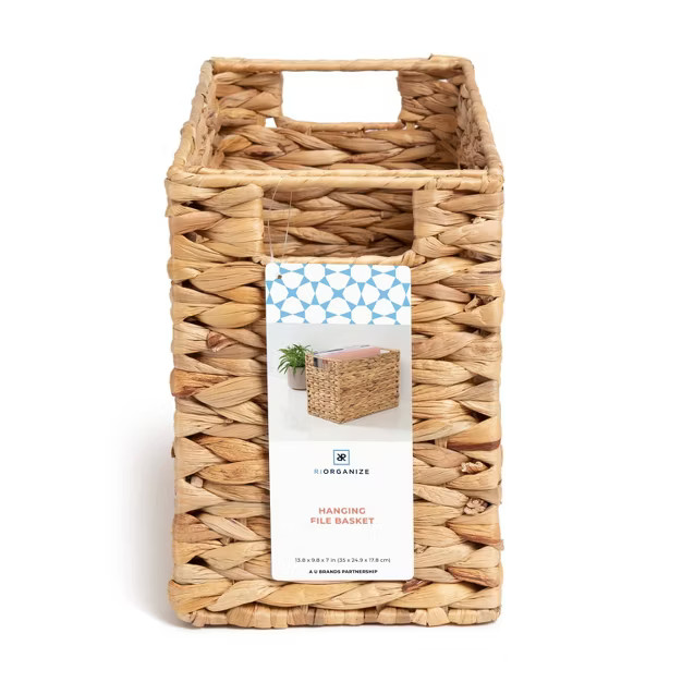 U Brands x RiOrganize Woven Hanging File Basket | Target