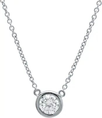 Cubic Zirconia Bezel Pendant Necklace | Nordstrom