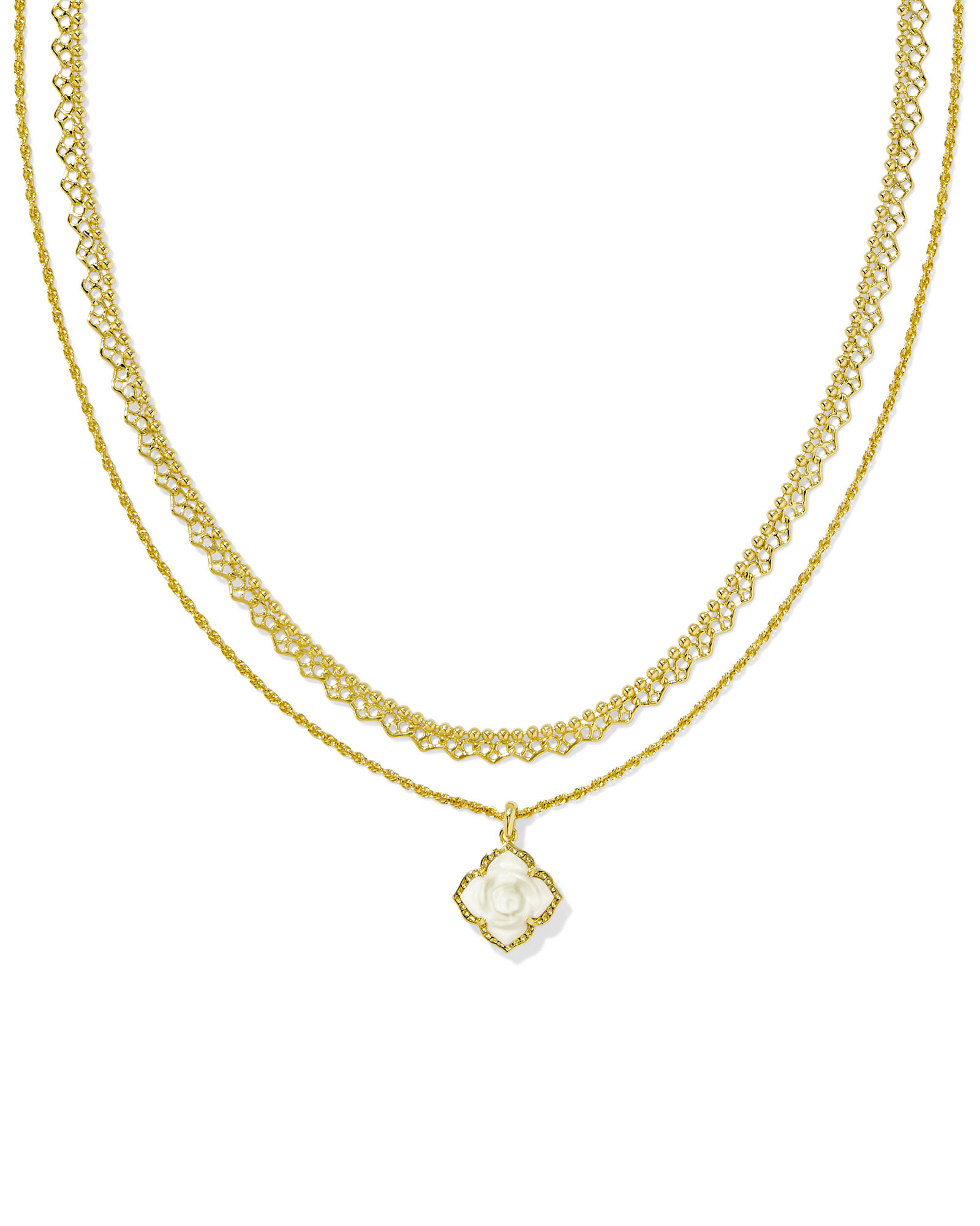Mallory Rose Gold Multi Strand Necklace | Kendra Scott