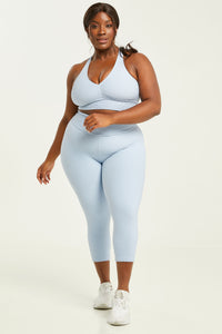 Croco Skin Cropped Leggings Something Blue | Booty by Brabants