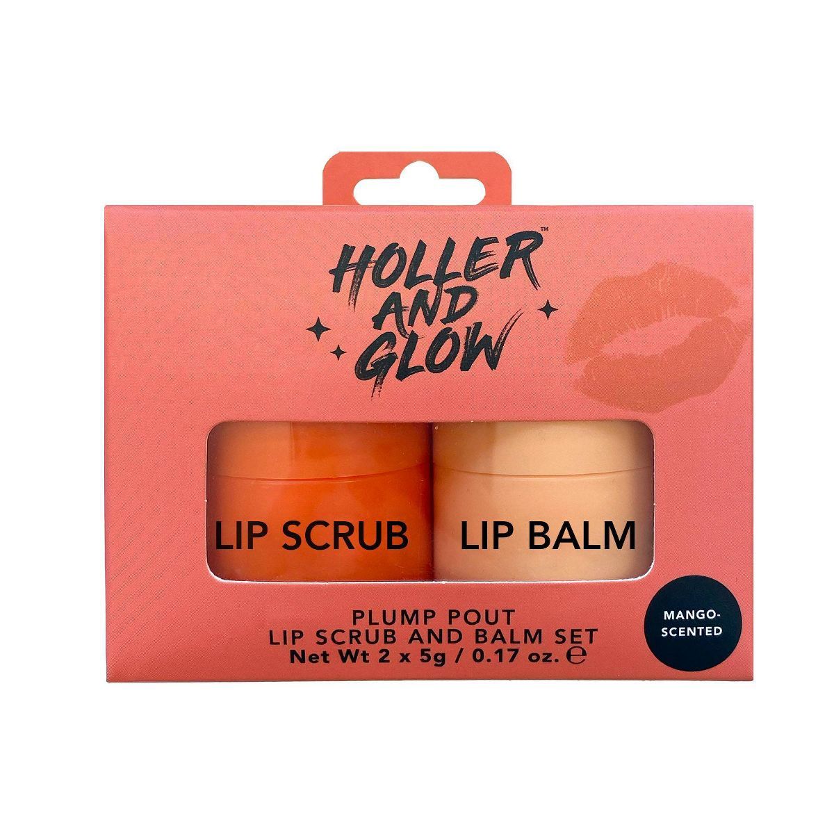 Holler and Glow Plump Pout Lip Scrub and Balm Set - Mango - 0.17oz/2ct | Target