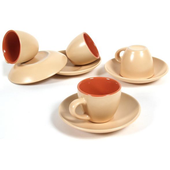 Goldenrod & Mellon 8 Piece Espresso Cup & Saucer Set, Service for 4 | Target