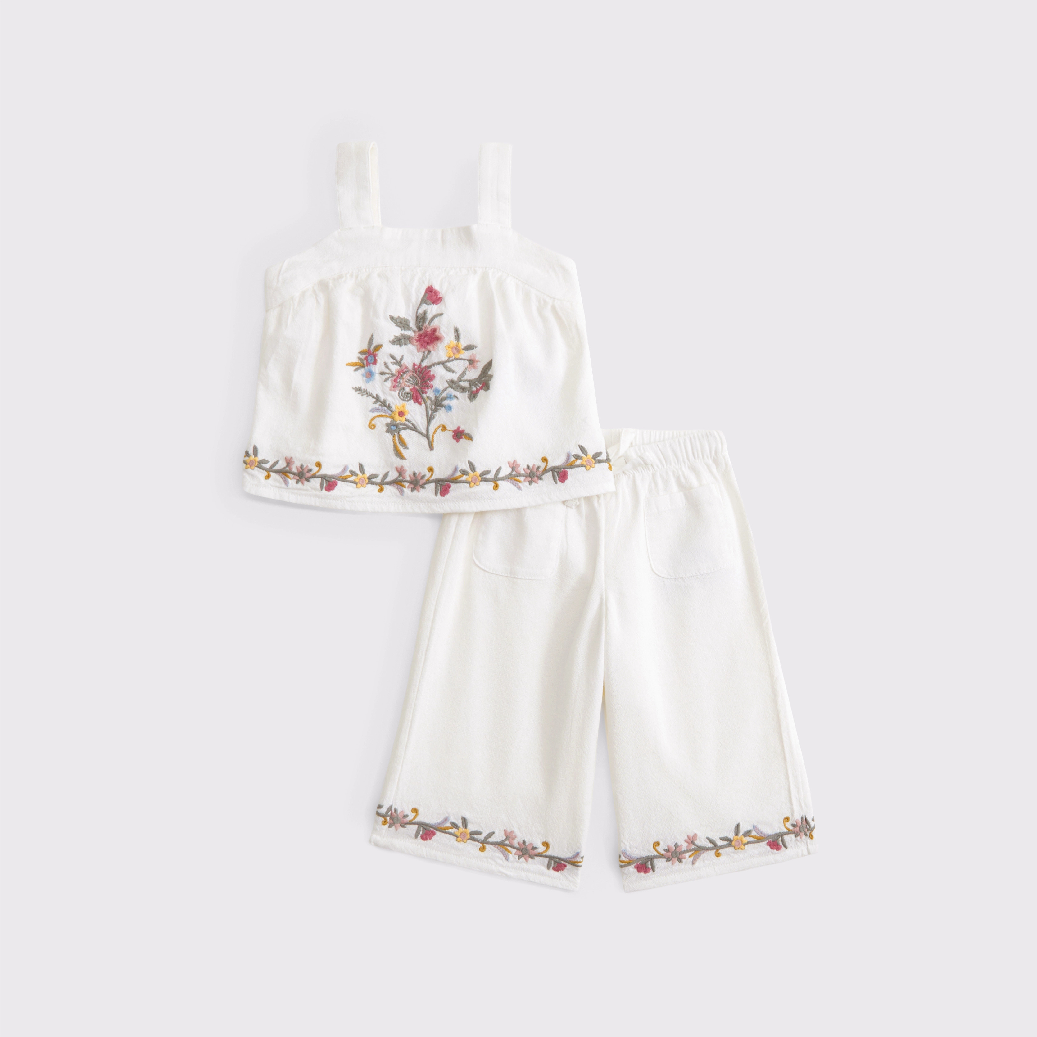 baby embroidered squareneck tank & pants set | Abercrombie & Fitch (US)