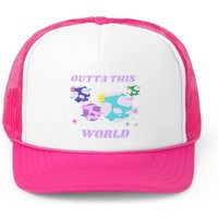 Pink Trucker Hat Outta This World - Aesthetic Hat, Flower Smile Tumblr Hat, Trendy Oversized Vsco Girl, Graphic Base | Etsy (US)