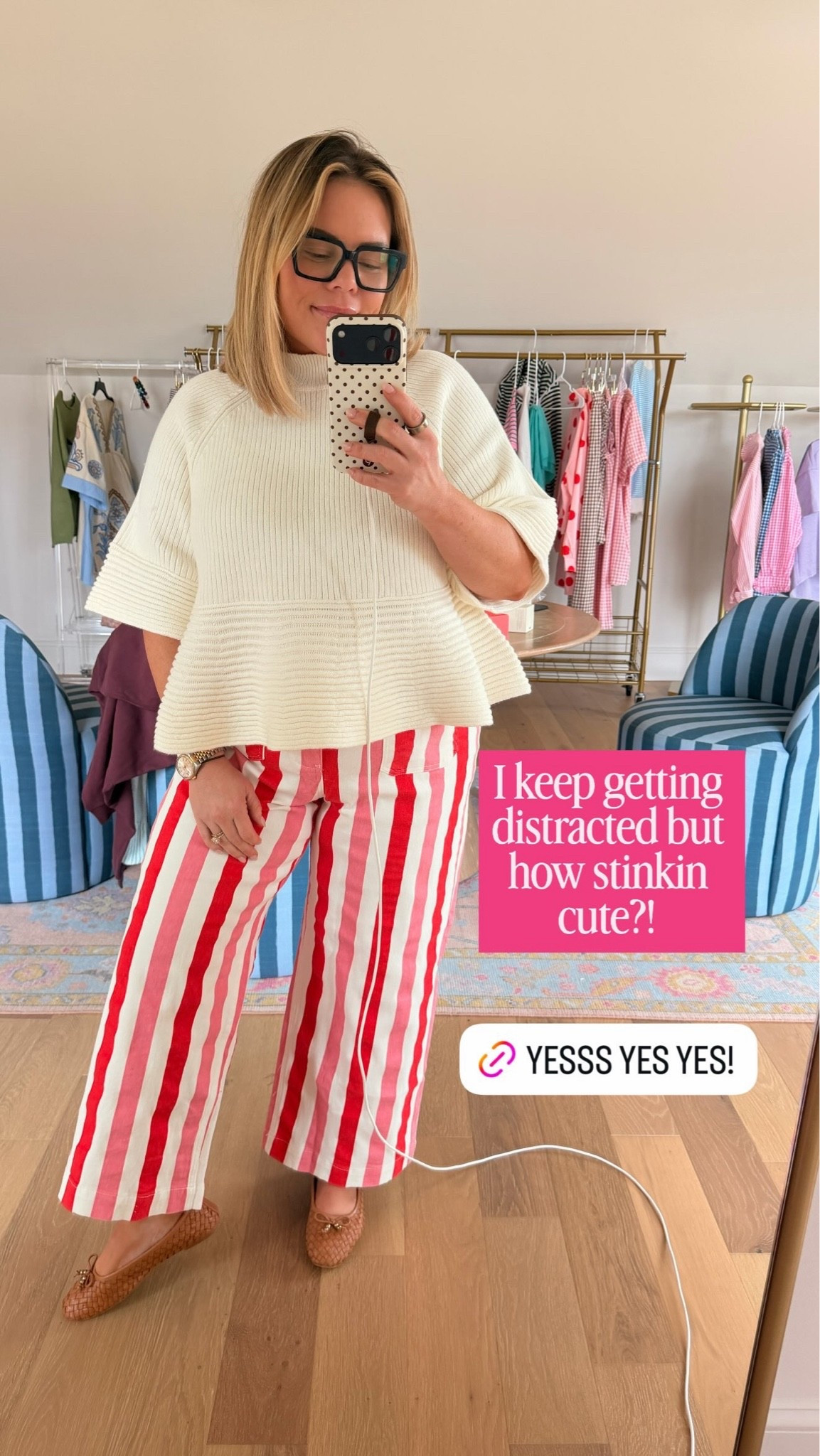 How cute is this peplum top and striped pants!! I’m obsessed!

#LTKootd #LTKmomlife #LTKgrwm