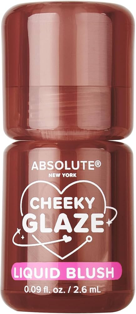 Absolute New York Cheeky Glaze Liquid Blush, For Lip and Cheeks, Angled Tip, Lightweight Perfect ... | Amazon (US)