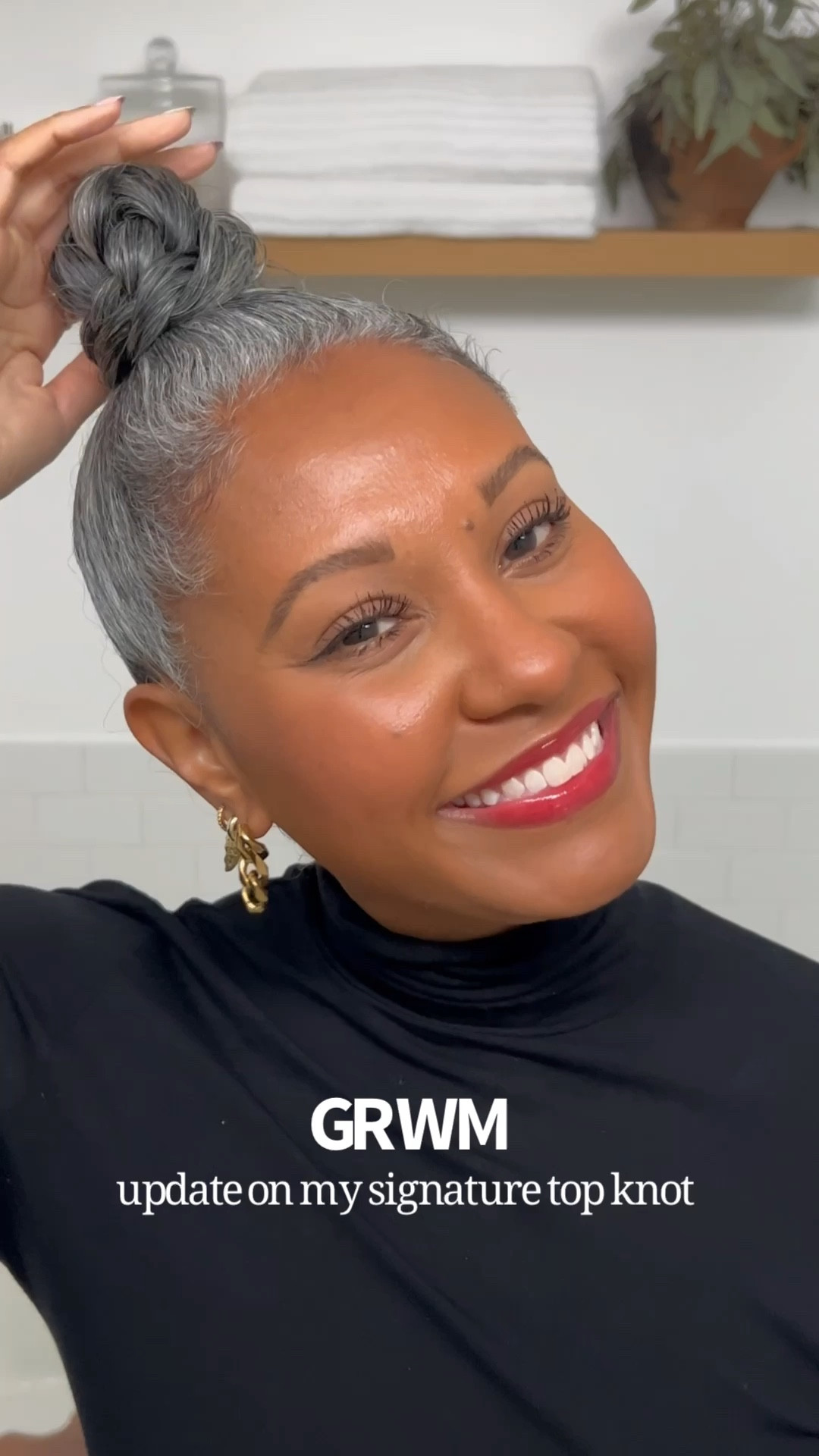 Babes my signature updo got a lil update and I LOVE IT🥨 

Twisting each section makes my ‘bun’ appear ‘bigger’ AND it creates more texture - kinda looks like it’s braided!!

#LTKstyletip #LTKbeauty