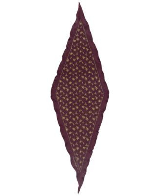 Lauren Ralph Lauren Floral Small Diamond Scarf - Dark Garnet | Macy's