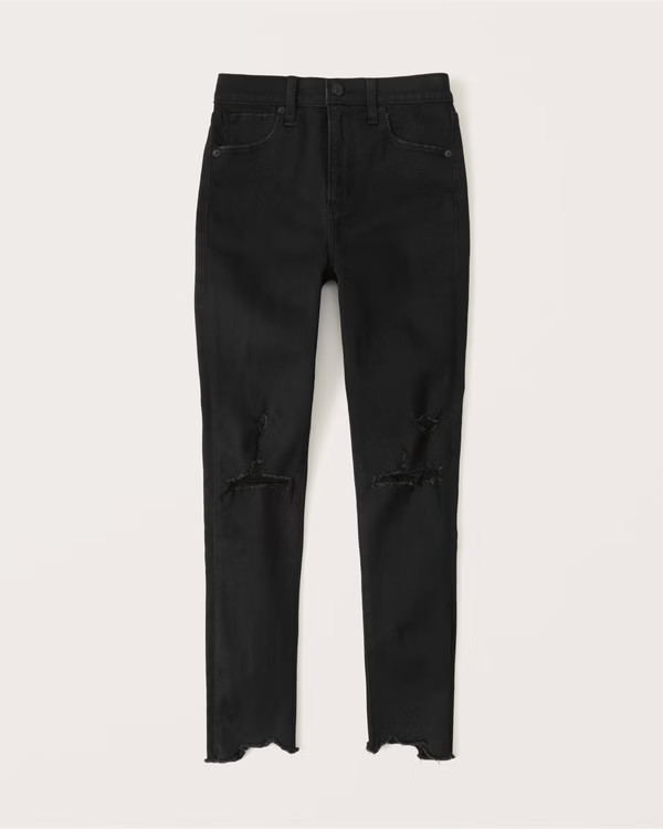 Curve Love High Rise Super Skinny Ankle Jeans | Abercrombie & Fitch (US)