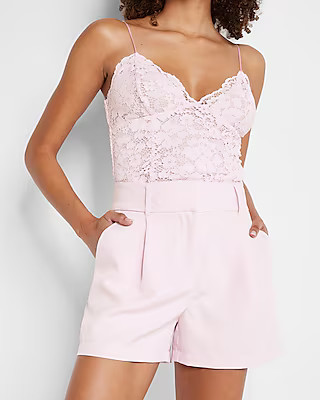 Super High Waisted Tailored Pleated Shorts | Express