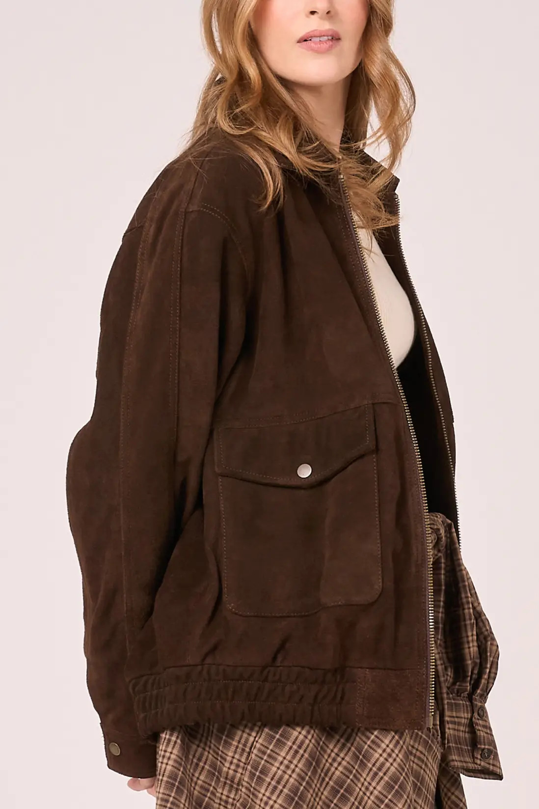 Brown Barneys Originals Real Suede Bomber Jacket | Debenhams | Debenhams UK
