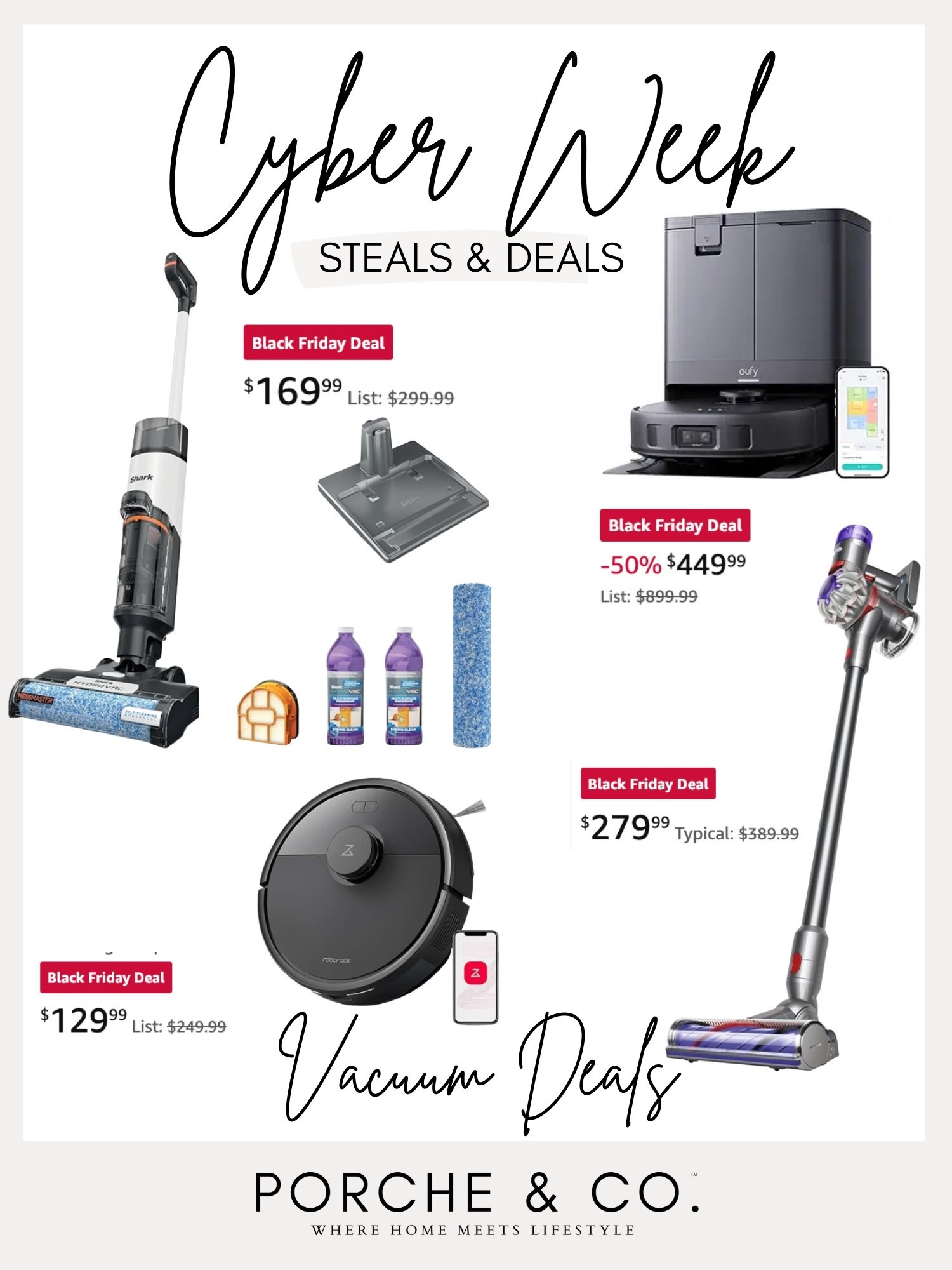 ✨ CYBER WEEK STEALS & DEALS ✨
Rounding up the best Black Friday + Cyber Monday vacuum deals — these are the lowest prices of the season on some of my favorite cleaning essentials. Whether you need a cordless vacuum, robot vacuum, or a hard-floor cleaner, these Cyber Week sales are SO good.

Perfect time to upgrade your cleaning routine before the holidays, refresh your home before guests arrive, or grab a practical Christmas gift that everyone appreciates. These deals rarely drop this low!

Top Cyber Week Cleaning Deals • Black Friday Vacuum Sale • Cyber Monday Home Essentials • Cordless Vacuum Deals • Robot Vac Deals • Pet Hair Vacuum • Hard Floor Cleaner • Holiday Home Refresh

#cyberweek #cyberweeksale #cyberweekdeals #blackfriday #blackfridaysale #blackfridaydeals #cybermonday #cybermondaysale #cybermondaydeals #holidaysale #cleaningdeals #vacuumdeals #homeessentials #robotvac #cordlessvacuum #ltkhome #ltkseasonal #porcheandco


#LTKHome #LTKGiftGuide #LTKCyberWeek