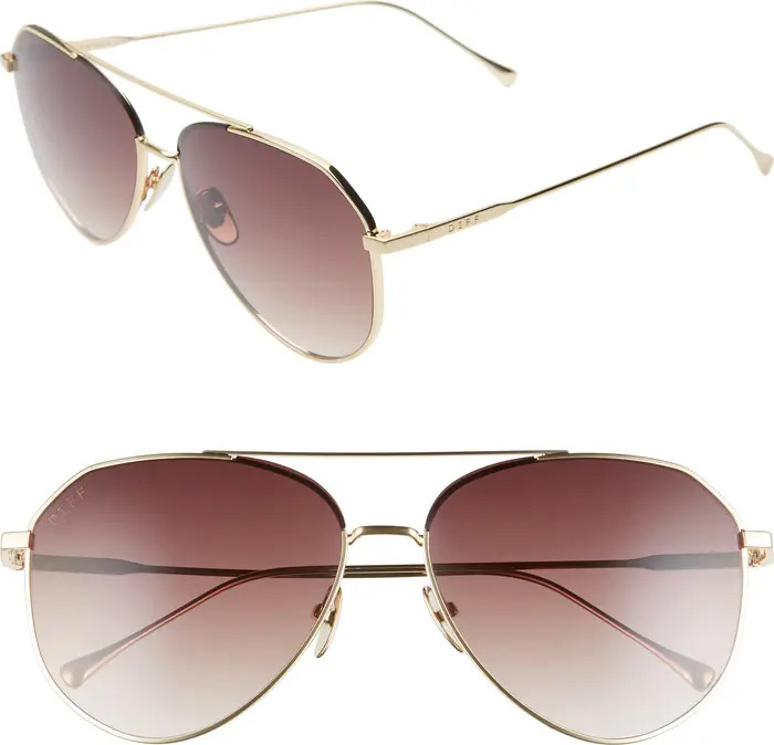 DIFF Dash 59mm Aviator Sunglasses | Nordstrom | Nordstrom