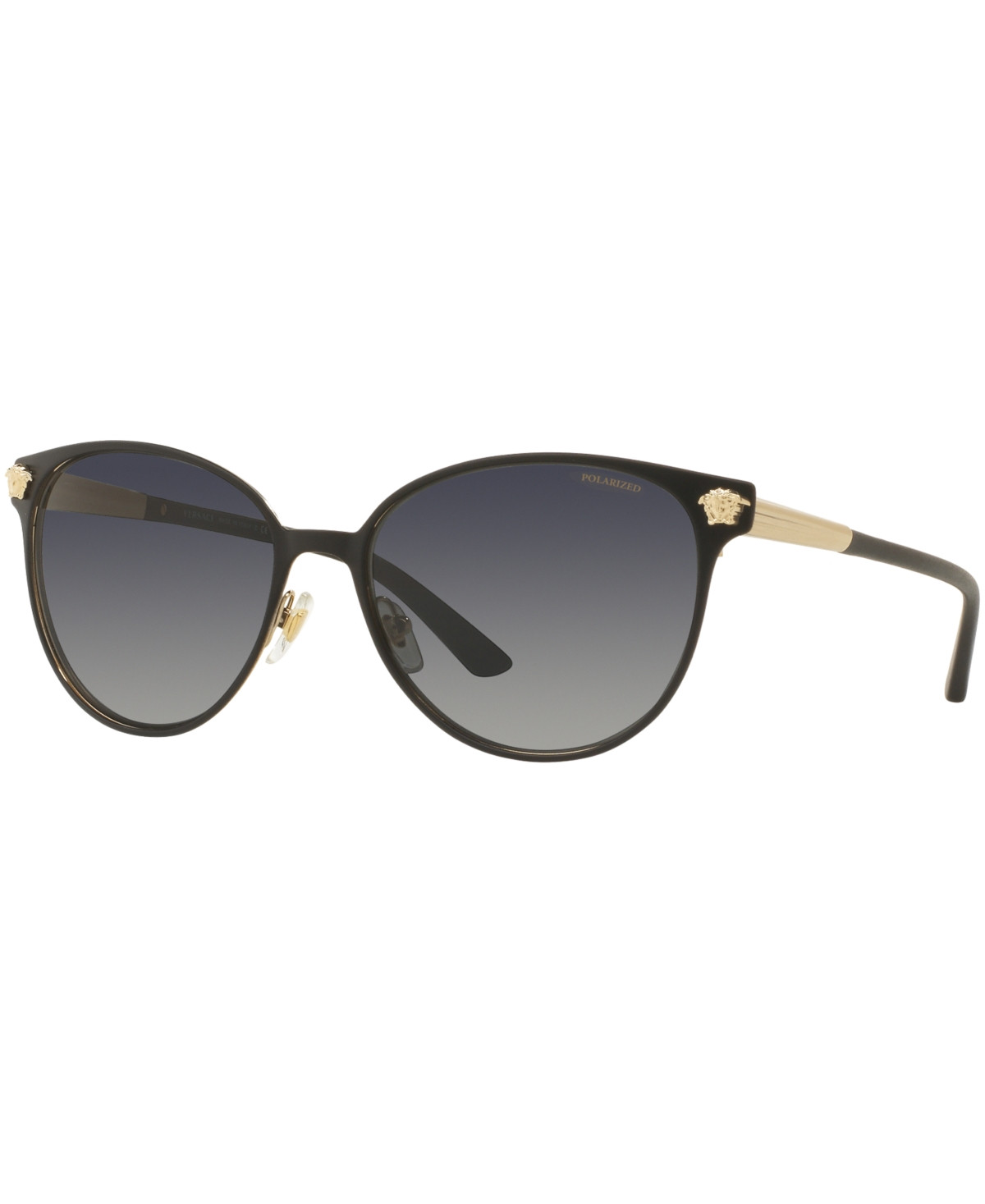 Versace Polarized Sunglasses, VE2168 - BLACK/GREY POLAR | Macy's