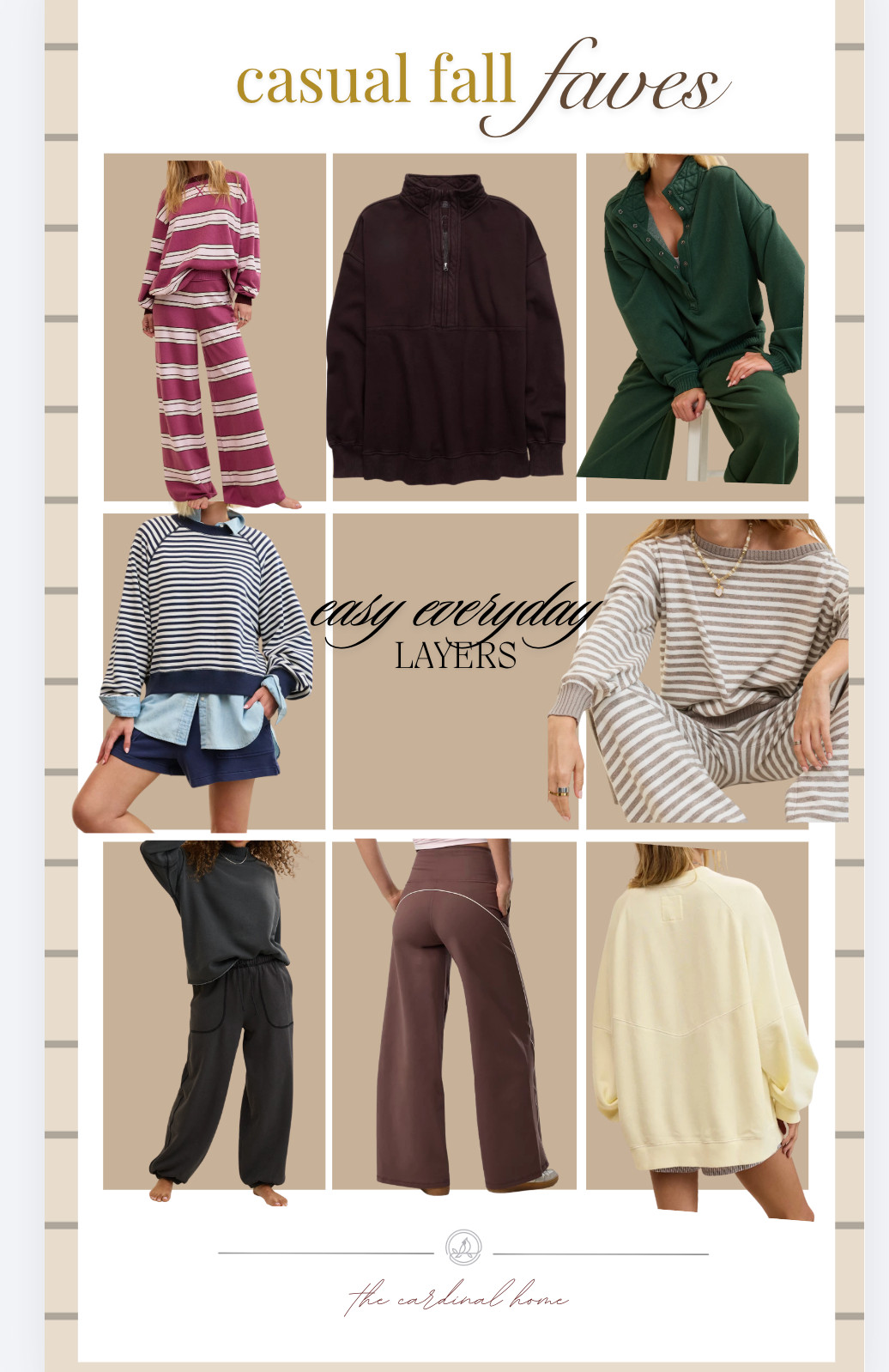 Fall outfits, casual fall outfits, cozy fall style, women’s fall fashion, mom outfit, mom OOTD, everyday outfits, casual mom style, matching set, lounge set, striped set, striped sweatshirt, quarter zip pullover, oversized sweatshirt, wide leg pants, comfy pants, fall loungewear, cozy outfit, neutral outfits, burgundy outfit, green outfit, striped sweater, casual women’s fashion, fall wardrobe, everyday style, comfy fall clothes, fall fashion finds 

 #LTKootd #LTKmomlife #LTKMidsize