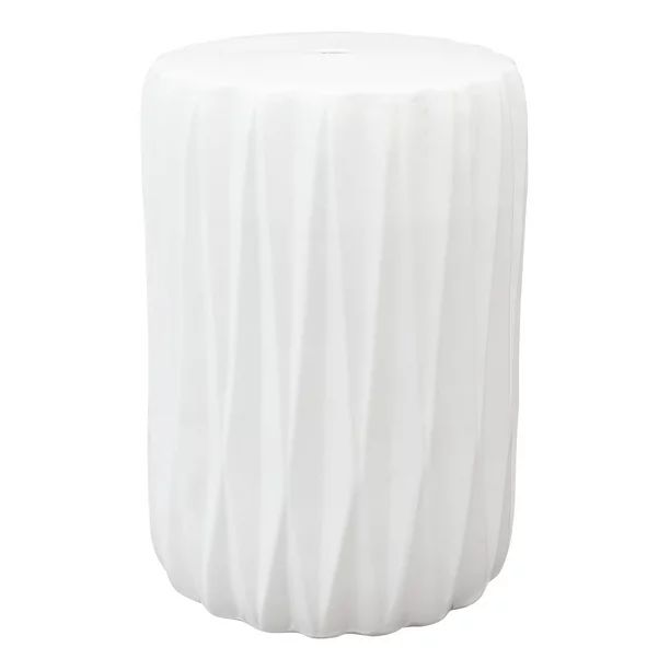 Better Homes & Gardens White Textured Ceramic Garden Stool, 17" | Walmart (US)