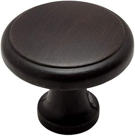 25 Pack - Cosmas 9985ORB Oil Rubbed Bronze Round Cabinet Hardware Knob - 1-1/8" Diameter | Amazon (US)