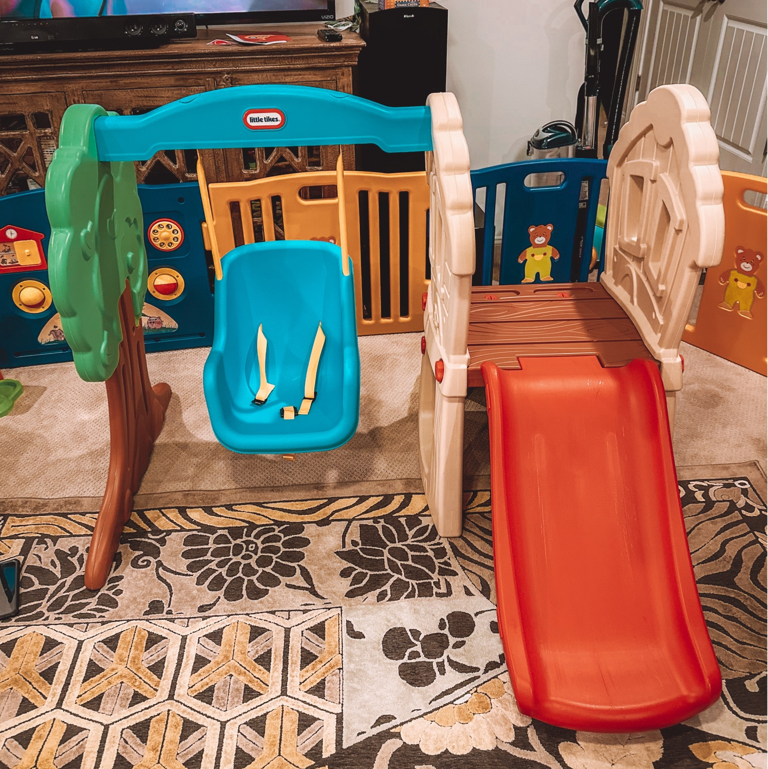 Love this cute play set for baby boy! Great sizing to fit inside his playroom! 💙

#toddlertoys #playset #toys #toddlergear #babygear #babyfinds #slide #swing #babyswing 

#LTKbaby #LTKkids
