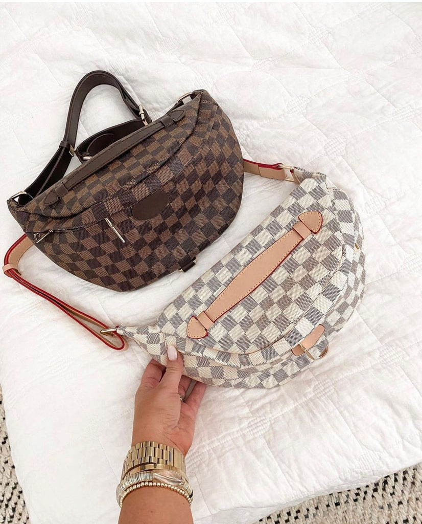 Checkered Fanny Belt Bags | She Is Boutique