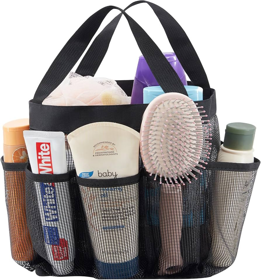 Lifewit Mesh Shower Caddy Freestanding Portable Shower Tote Bag for College Dorm, Bathroom, Gym, ... | Amazon (US)