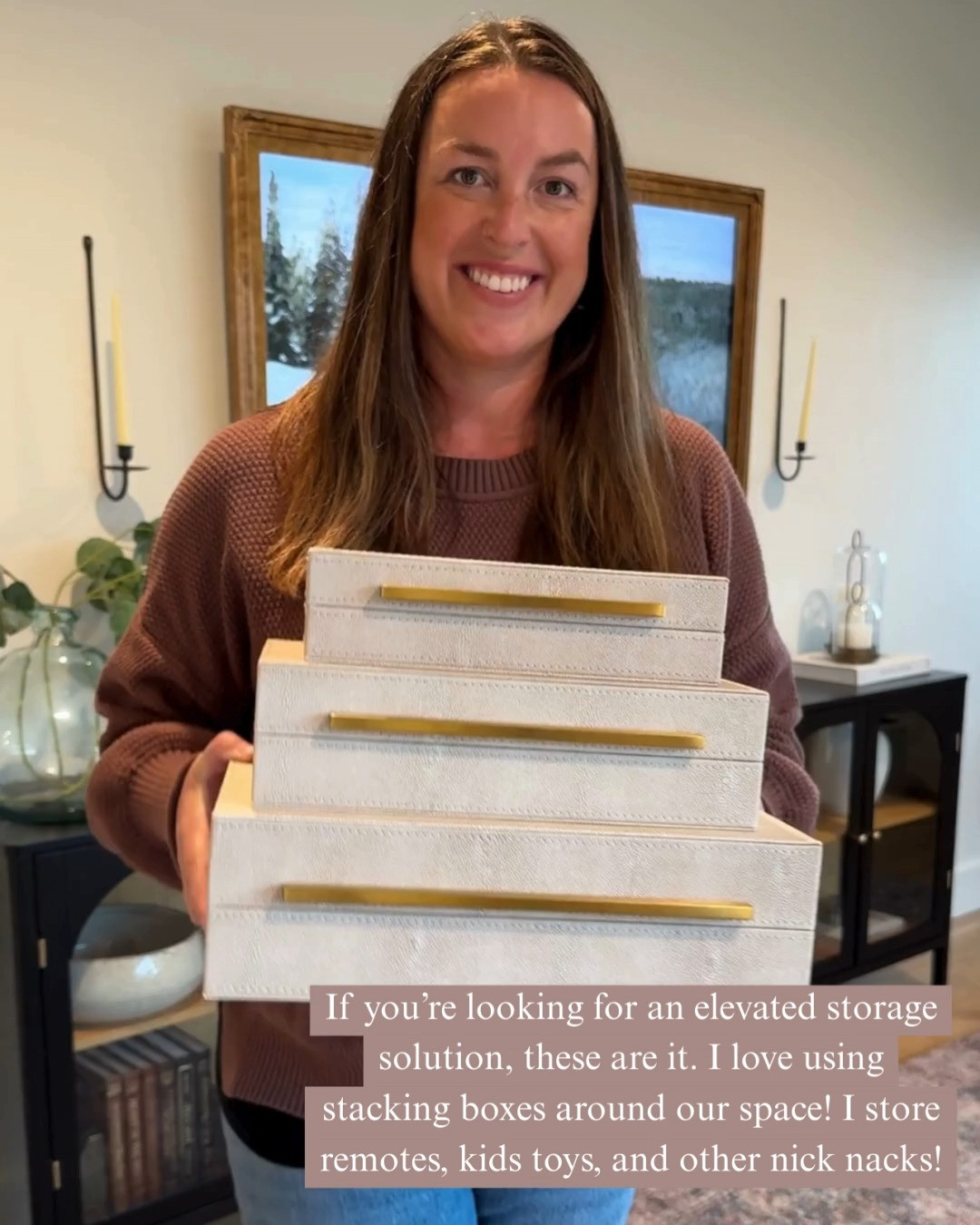 If you’re looking for an elevated storage solution, these stacking storage boxes are it! I love using them to organize remotes, kids’ toys, and everyday clutter while still keeping our space looking styled.

Follow my shop @rushtonhome on the @shop.LTK app to shop this post and get my exclusive app-only content! Don’t forget to turn on post notifications using the 🔔 to get first dibs!

Follow @rushtonhome on Instagram and Pinterest for more home decor inspiration and affordable home finds!

Are you looking for anything home related? You’re in the right place! At Rushton Home, I do: home decor, living room, bedroom, affordable, walmart, target, amazon, wayfair, new arrivals, winter decor, spring decor, fall decor, fall finds, summer decor, home decor refresh, studio mcgee x target, hearth and hand, magnolia, holiday decor, seasonal decor, dining room decor, bedroom decor, living room decor, affordable home decor, furniture, weekend deals, sale, on sale, pottery barn, kirklands, west elm, bench, foyer table, faux florals, rugs, couches, sofa, sectional, dresser, nightstand, night stand, end tables, lamps, art, wall art, etsy, pillows, blanket, interior design, interior styling, bedding, side tables, bed frame, tray, side table, throw pillows, look for less, designer dupe, budget decor, bar stools, counter stools, vase, ceramic pottery, budget, budget friendly, coffee table, dining chairs, cane, rattan, wood, white wash, rustic amazon home, arch, brass hardware, gold hardware, vintage, antique, european inspired, french country, back in stock

#LTKHome #LTKSaleAlert