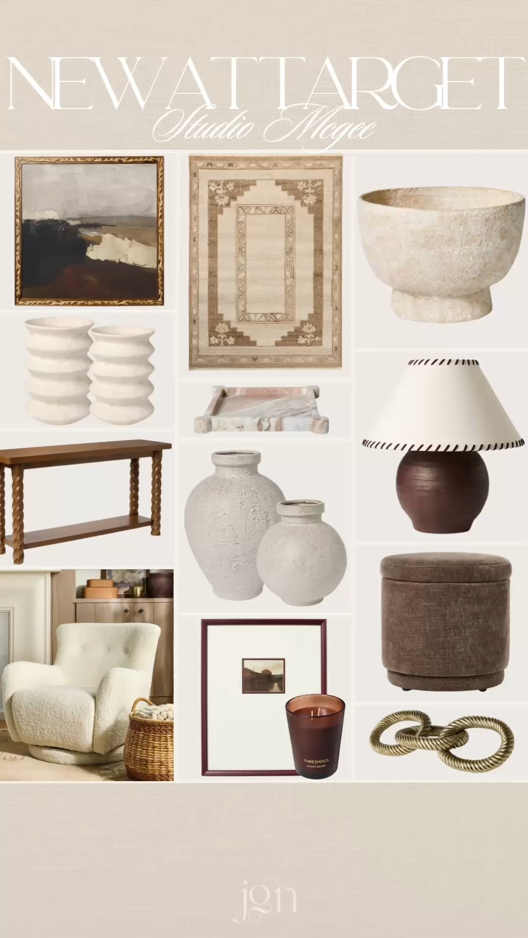 NEW TODAY -  Studio McGee x target! So excited about this new collection for fall 🤎

#home #homefinds #homedecor #accentchair #lamp #vase #target #targethome #studiomcgee #rug #targethaul #neutralhomedecor

#LTKHome #LTKFindsUnder100 #LTKSeasonal