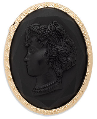 Lauren Ralph Lauren Epoxy Stone Black Antique Pin - Macy's | Macy's